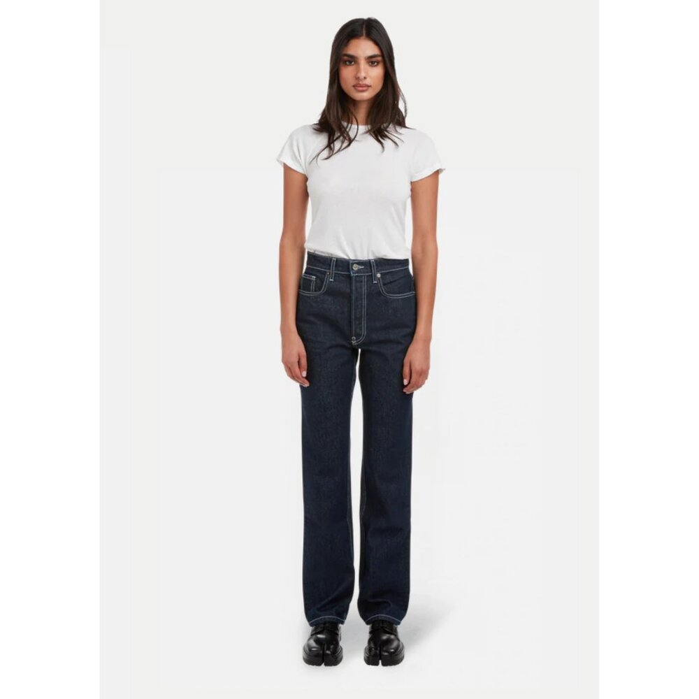 EB Denim High Rise Straight Jean in Midnight 26